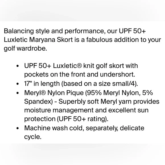 NWOT Lilly Pulitzer Luxletic Maryanna Pineapple Print 17” Golf Skort - Picture 6 of 7